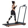 HP-P12ABK electric treadmill; folding treadmill; LCD display screen and mat holder; Home Office Gym Stand; 2.25HP Electric; Wood Electric Treadmill wi