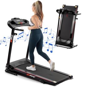 Folding Treadmills for Home with Bluetooth and Incline; Portable Running Machine Electric Compact Treadmills Foldable for Exercise Home Gym Fitness Wa