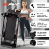 Folding Treadmills for Home with Bluetooth and Incline; Portable Running Machine Electric Compact Treadmills Foldable for Exercise Home Gym Fitness Wa