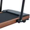 HP-P12ABK electric treadmill; folding treadmill; LCD display screen and mat holder; Home Office Gym Stand; 2.25HP Electric; Wood Electric Treadmill wi