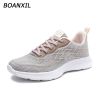 BOANXIL Women's Lace-Up Sneakers Running Shoes Breathable Outdoor Lightweight Sports Shoes Comfortable Sports Training Shoes