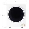 ZOKOP GYM25-78 Compact Portable Household clothes Dryer 1.6cuft with Stainless Steel Drum Black and White 120V MECHANICAL Control ETL Certification