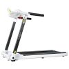 Portable Compact Treadmill;Electric Motorized 3.5HP;14KM/H;Medium Running Machine Motorised Gym 330lbs;Foldable for Home Gym Fitness Workout Jogging W