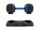 Adjustable Dumbbell - 55lb Single Dumbbell with Anti-Slip Handle; Fast Adjust Weight by Turning Handle with Tray; Exercise Fitness Dumbbell Suitable f