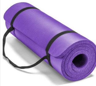 Thick Yoga and Pilates Exercise Mat with Carrying Strap