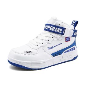 Kids Casual Shoes for Boys Girls Sneakers Unisex Children basket Trainers Child Tennis Sneakers Kids Sport Running Shoes 2022 (Color: White sapphire blue, size: 34)