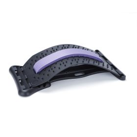 Home Waist Stretching Massage Device for Auxiliary Lumbar Correction Waist and Fitness Massage Stretching (Color: purple)