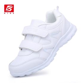 Children's Sneakers Leather Casual Shoes for Girls Tennis Shoes Kids Sports Running Shoes Flat with Girls Boys Sneaker 2020 New (Color: 424513-GM, size: 37)