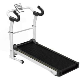 Home Fitness Exercise Portable Motorized Shock-Absorbing Folding Manual Treadmill (Color: Silver, Type: Treadmill)