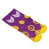 Weiou Popular Accessories New Arrive Wholesale Soft And Breathable High Quality Cotton Purple Basketball Sport Socks For Men